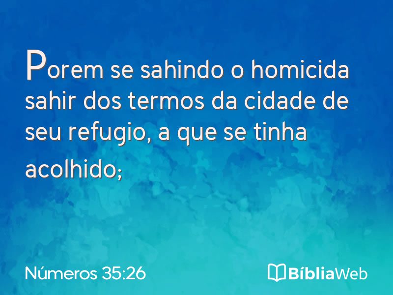 Números 35:26 em imagem para compartilhar