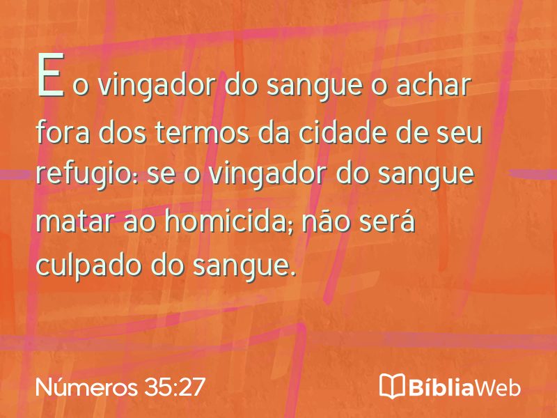 Números 35:27 em imagem para compartilhar