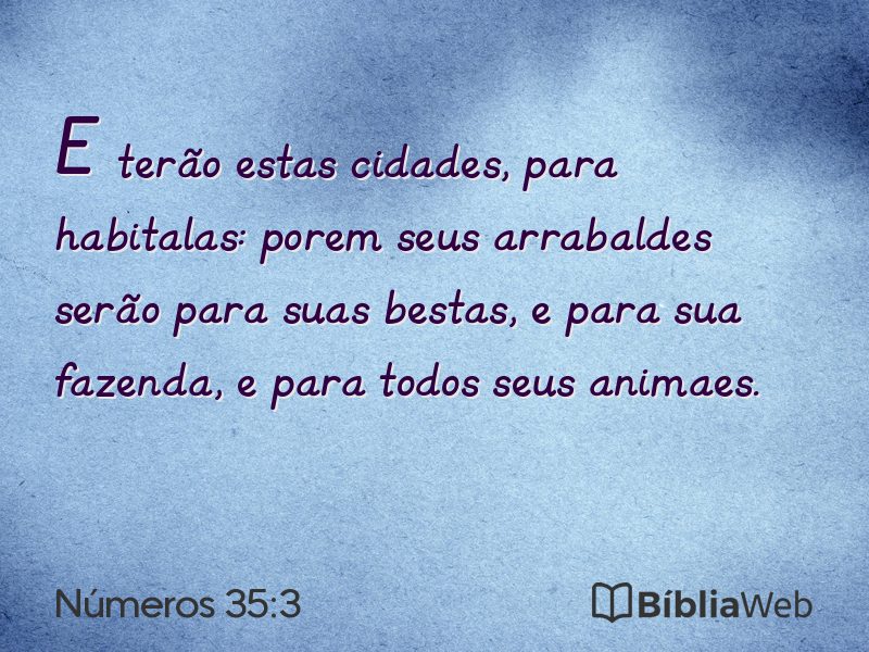 Números 35:3 em imagem para compartilhar