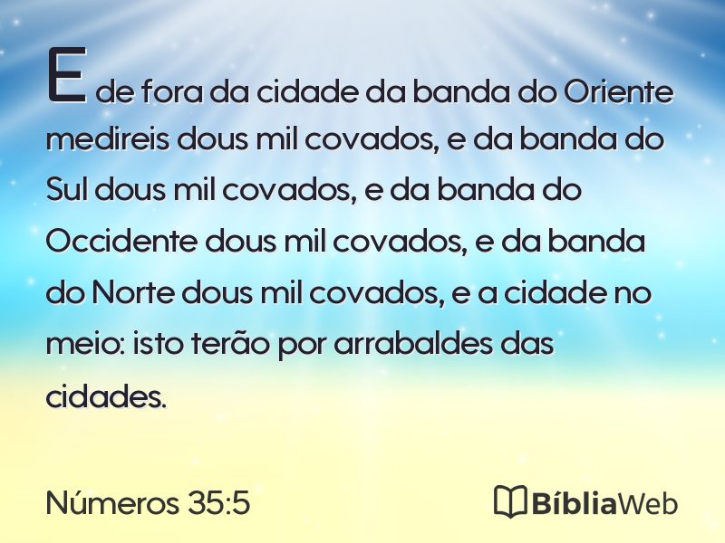 Números 35:5 em imagem para compartilhar