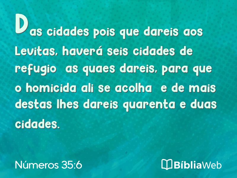 Números 35:6 em imagem para compartilhar