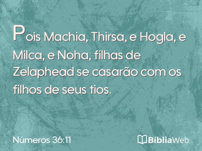Números 36:11 em imagem para compartilhar