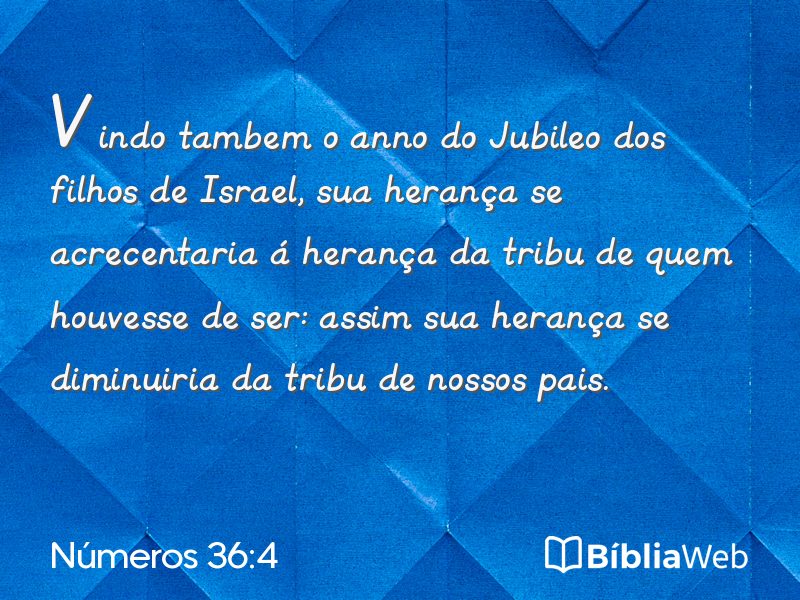 Números 36:4 em imagem para compartilhar