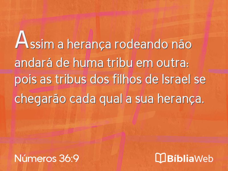 Números 36:9 em imagem para compartilhar