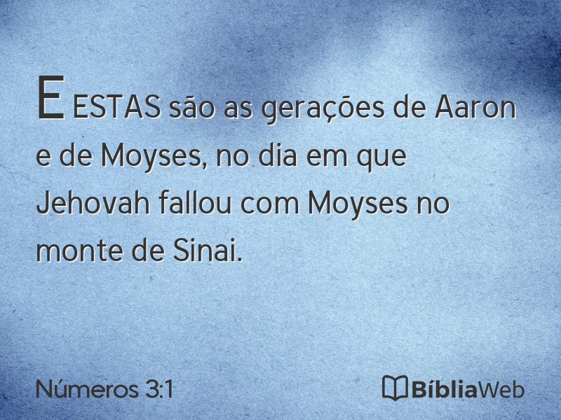 Números 3:1 em imagem para compartilhar