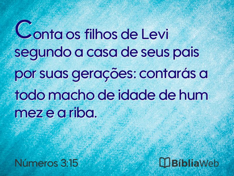 Números 3:15 em imagem para compartilhar