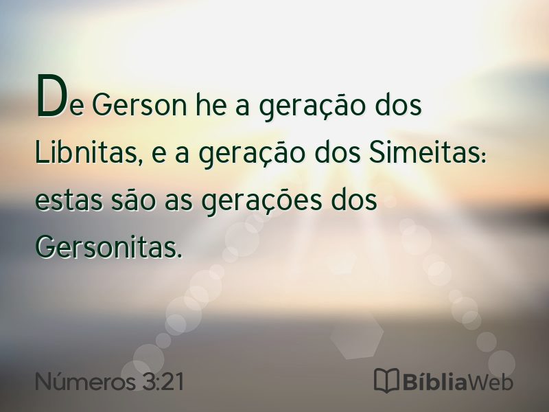Números 3:21 em imagem para compartilhar