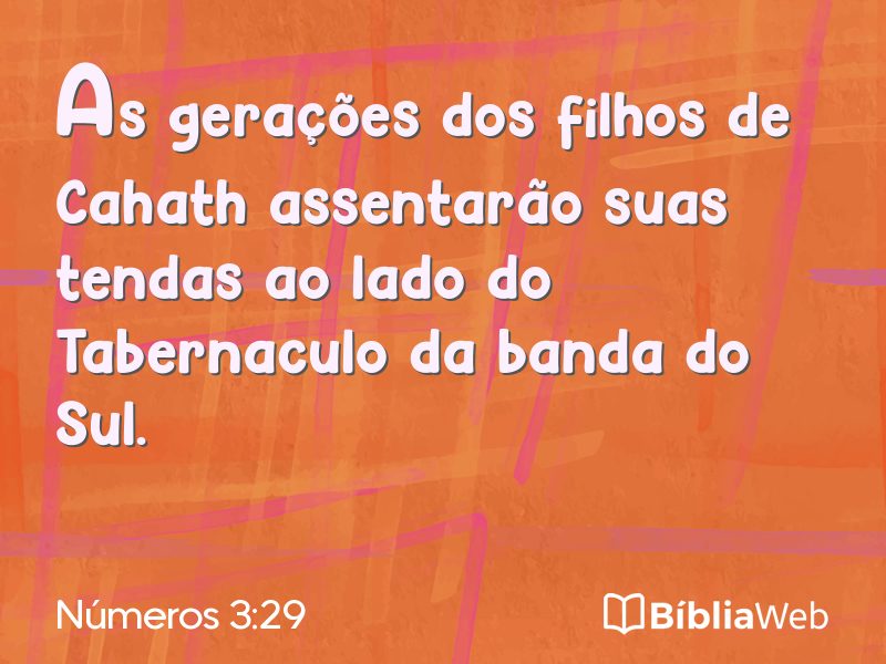Números 3:29 em imagem para compartilhar