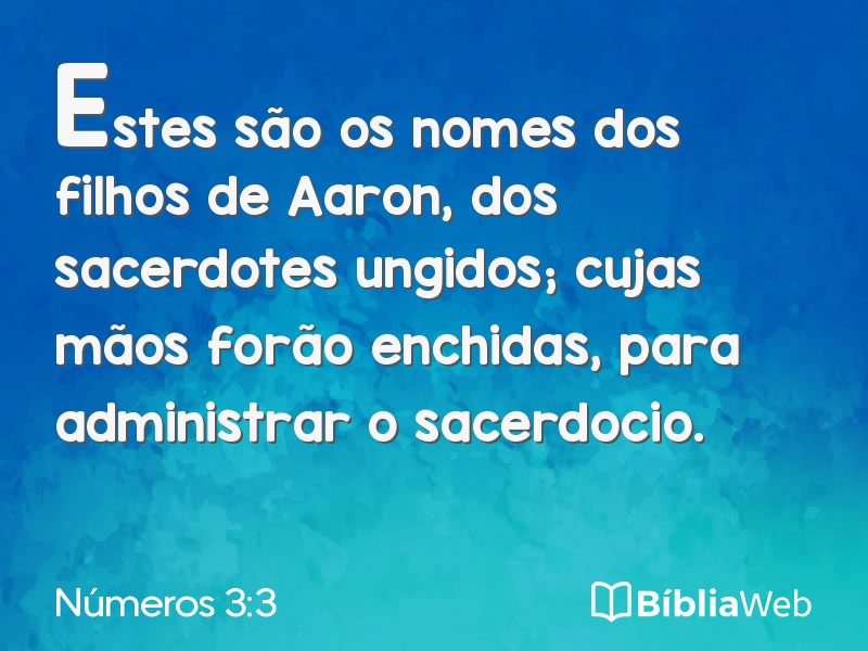Números 3:3 em imagem para compartilhar