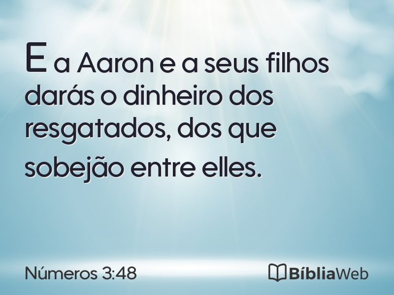 Números 3:48 em imagem para compartilhar
