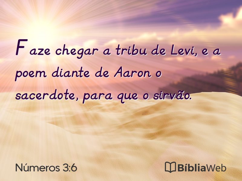 Números 3:6 em imagem para compartilhar