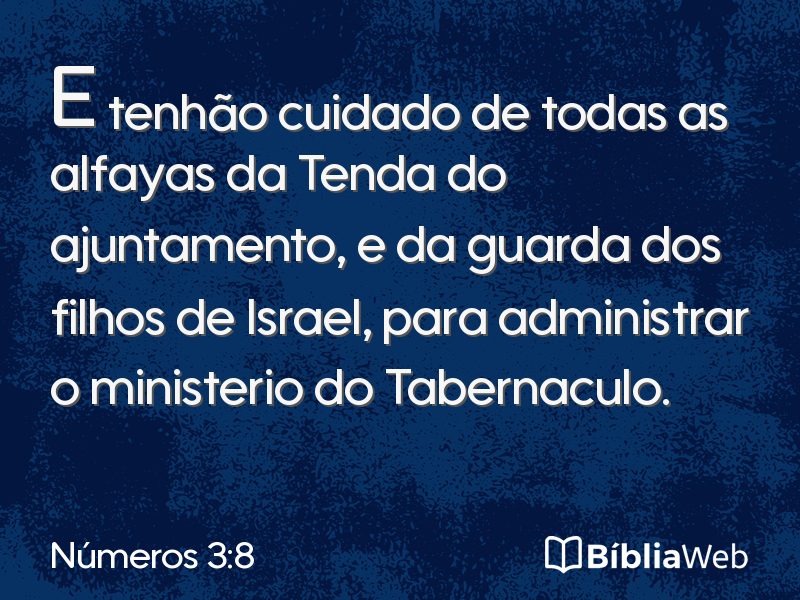Números 3:8 em imagem para compartilhar