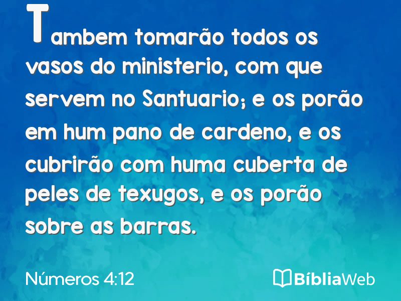 Números 4:12 em imagem para compartilhar