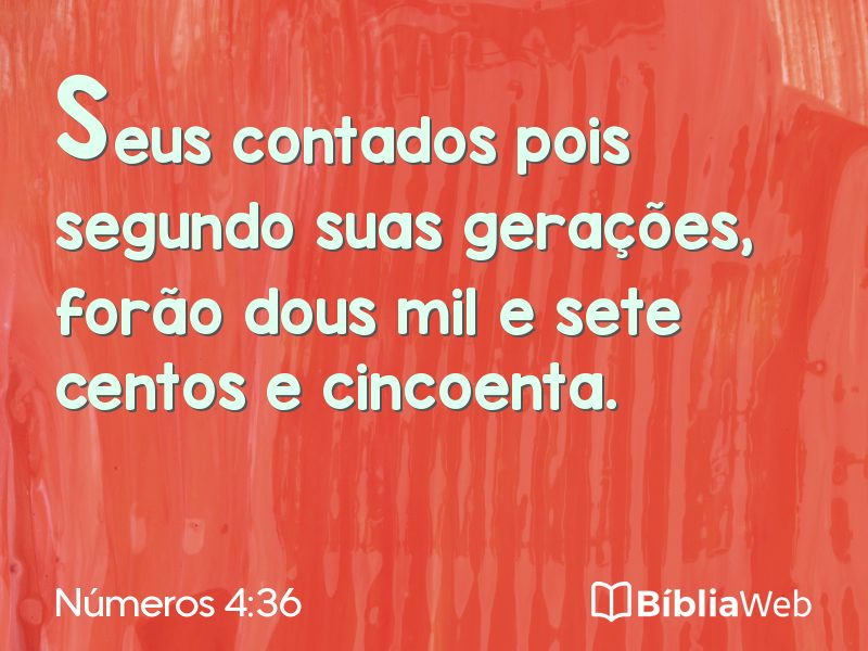 Números 4:36 em imagem para compartilhar