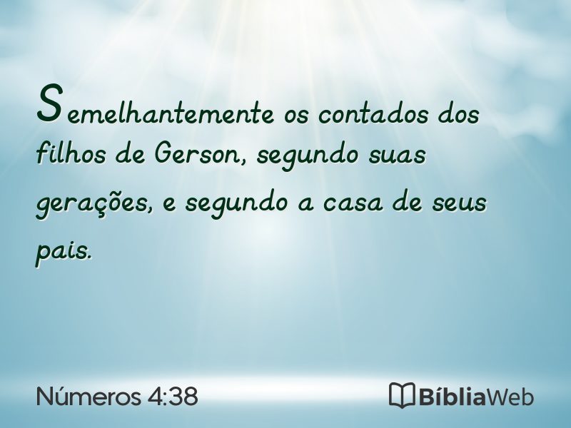 Números 4:38 em imagem para compartilhar