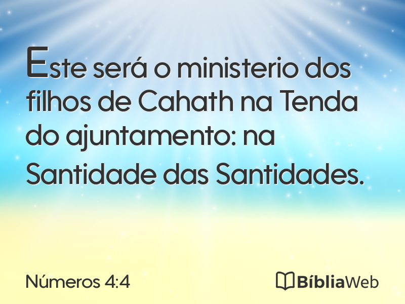 Números 4:4 em imagem para compartilhar