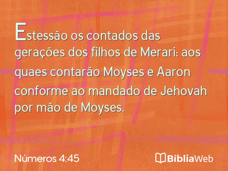 Números 4:45 em imagem para compartilhar