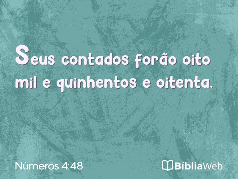 Números 4:48 em imagem para compartilhar