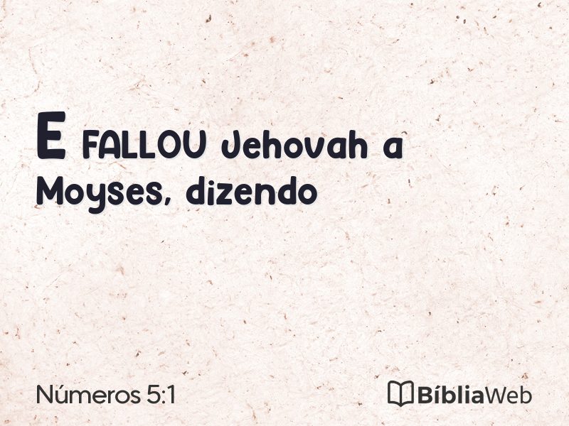 Números 5:1 em imagem para compartilhar