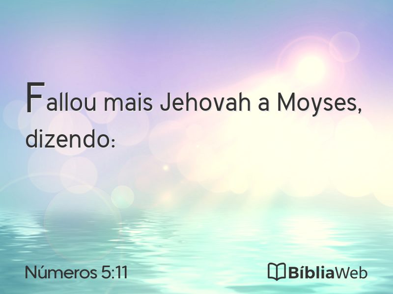 Números 5:11 em imagem para compartilhar