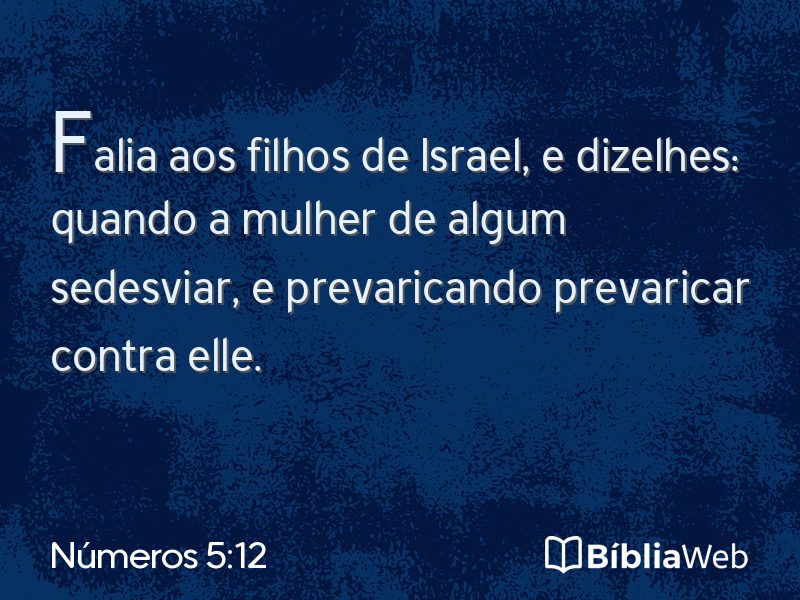 Números 5:12 em imagem para compartilhar