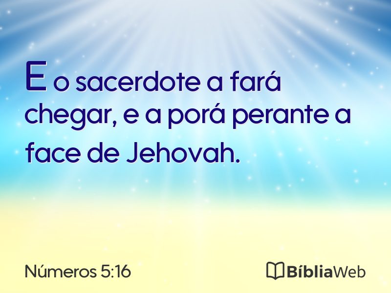 Números 5:16 em imagem para compartilhar