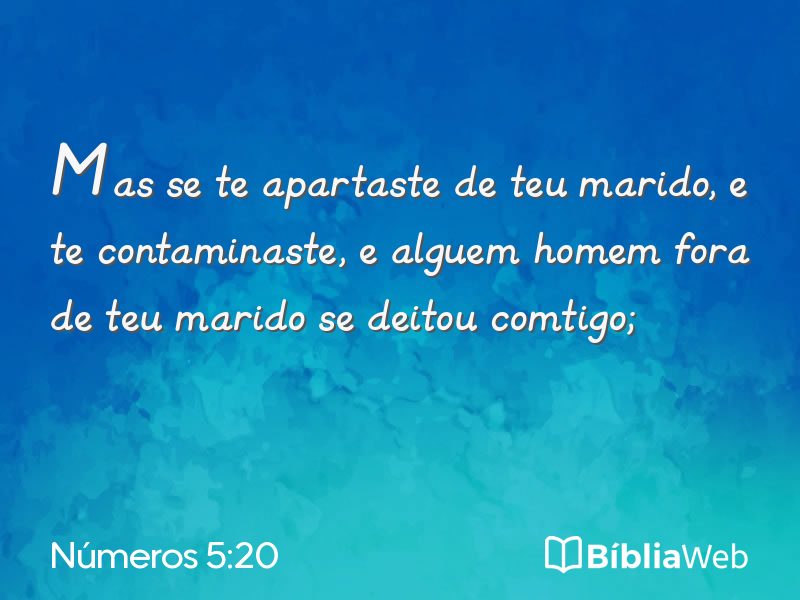 Números 5:20 em imagem para compartilhar