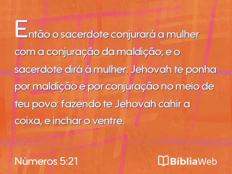 Números 5:21 em imagem para compartilhar