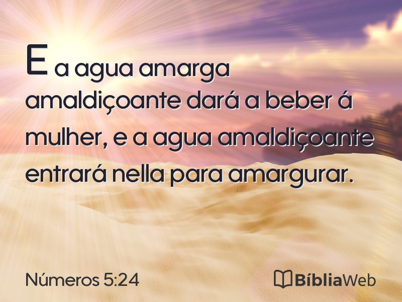 Números 5:24 em imagem para compartilhar