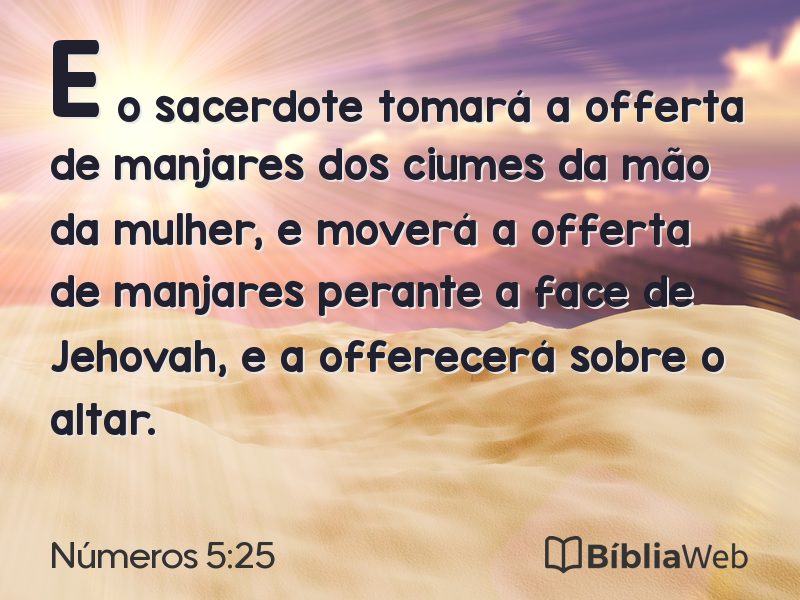 Números 5:25 em imagem para compartilhar