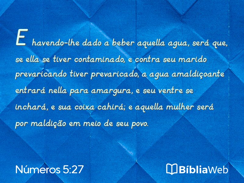 Números 5:27 em imagem para compartilhar