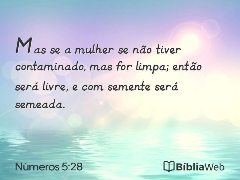 Números 5:28 em imagem para compartilhar