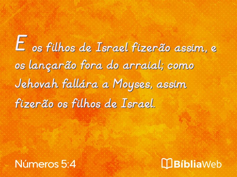 Números 5:4 em imagem para compartilhar