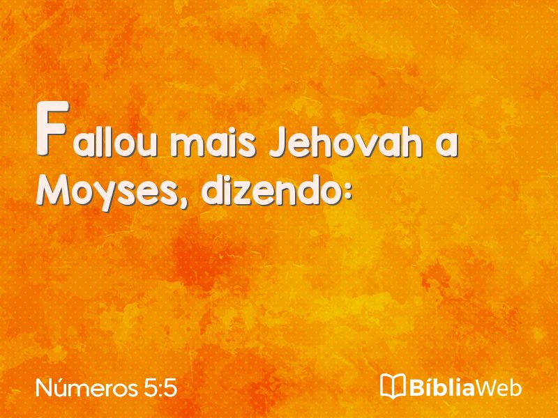 Números 5:5 em imagem para compartilhar