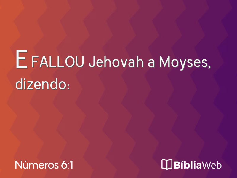 Números 6:1 em imagem para compartilhar