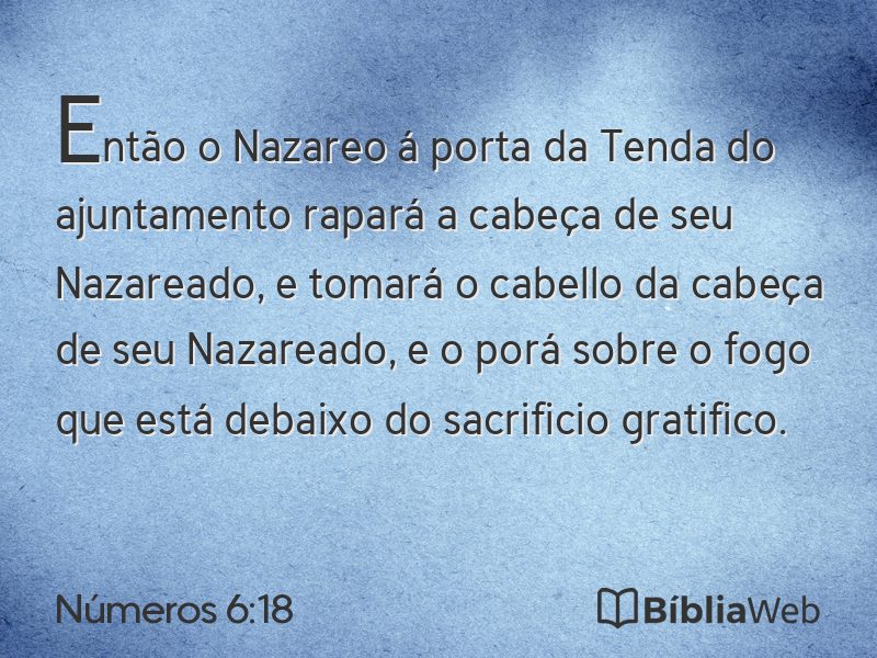 Números 6:18 em imagem para compartilhar