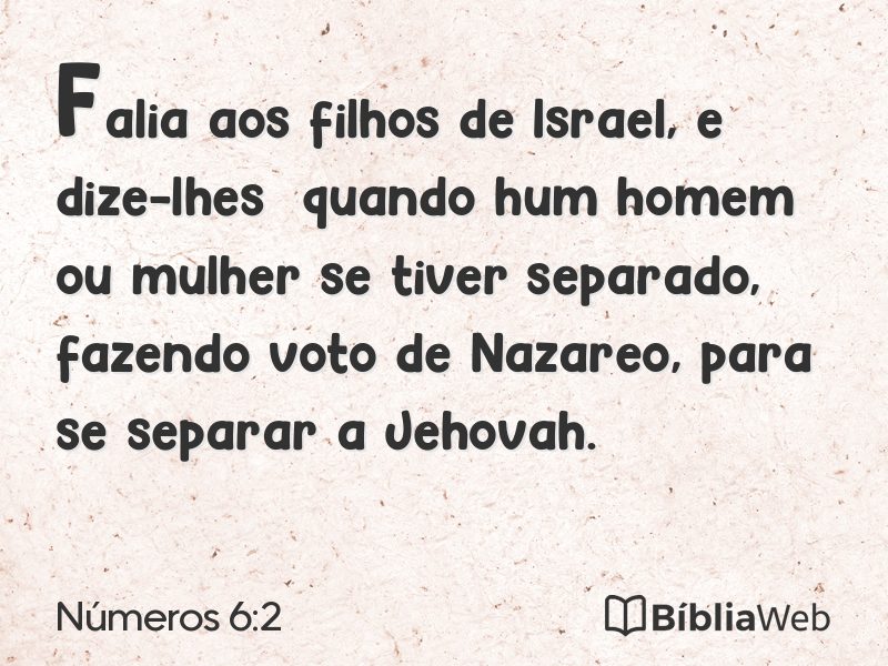 Números 6:2 em imagem para compartilhar