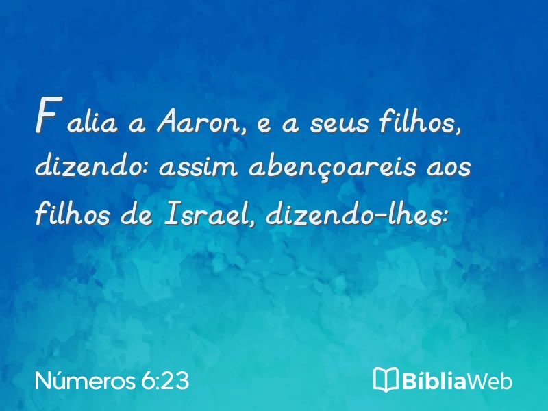 Números 6:23 em imagem para compartilhar