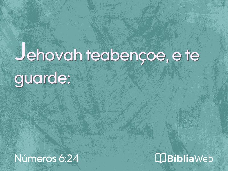 Números 6:24 em imagem para compartilhar