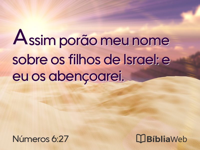 Números 6:27 em imagem para compartilhar