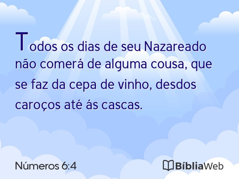 Números 6:4 em imagem para compartilhar
