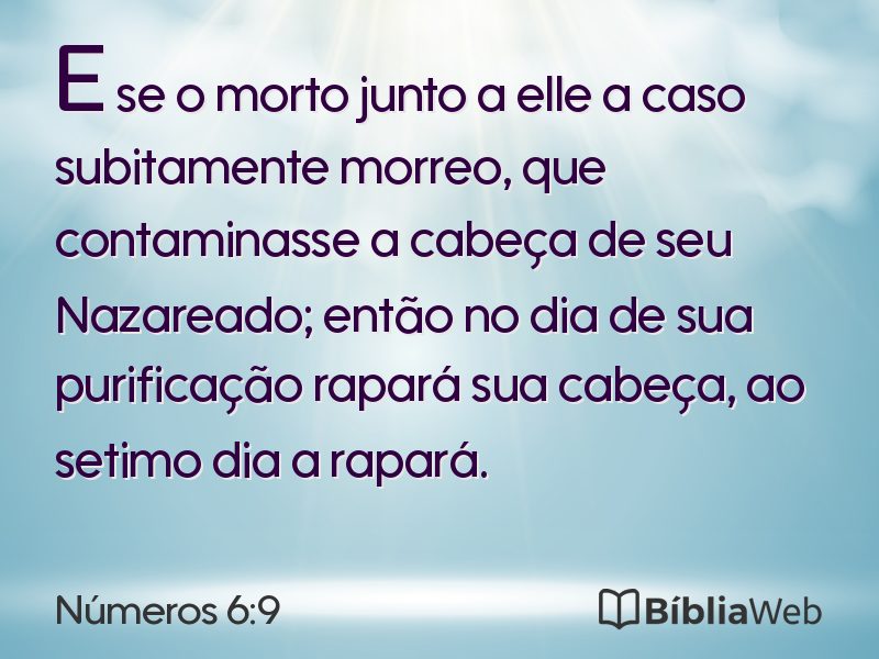 Números 6:9 em imagem para compartilhar