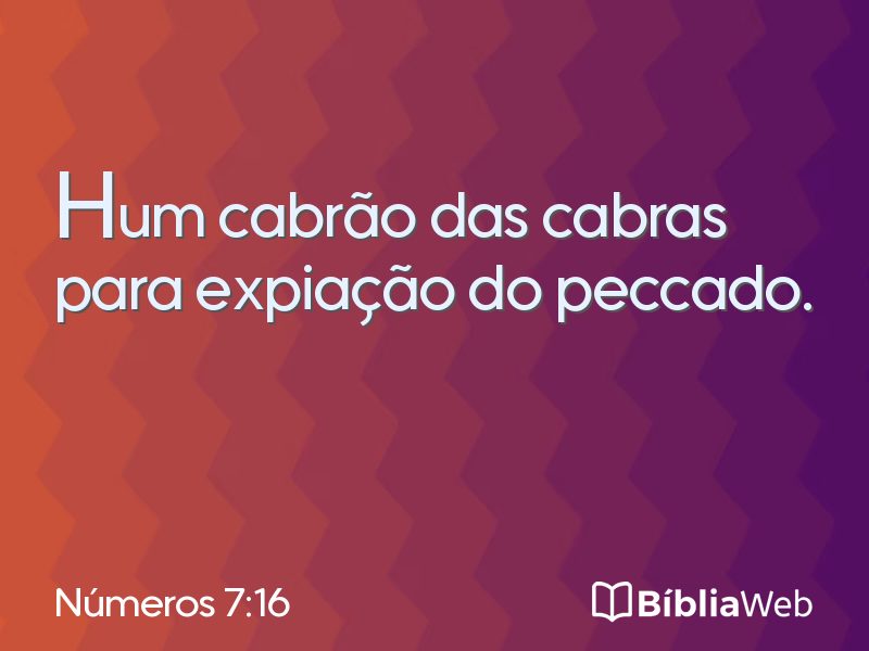 Números 7:16 em imagem para compartilhar