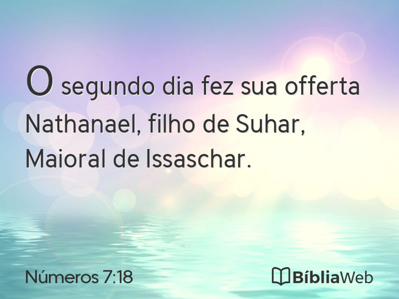 Números 7:18 em imagem para compartilhar