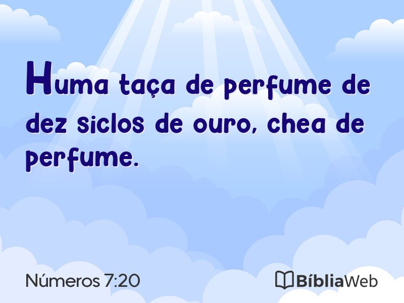 Números 7:20 em imagem para compartilhar