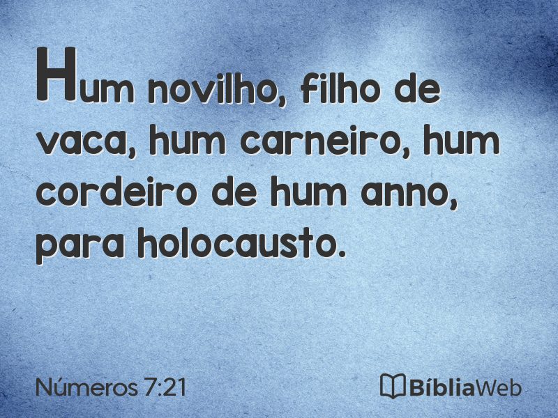 Números 7:21 em imagem para compartilhar