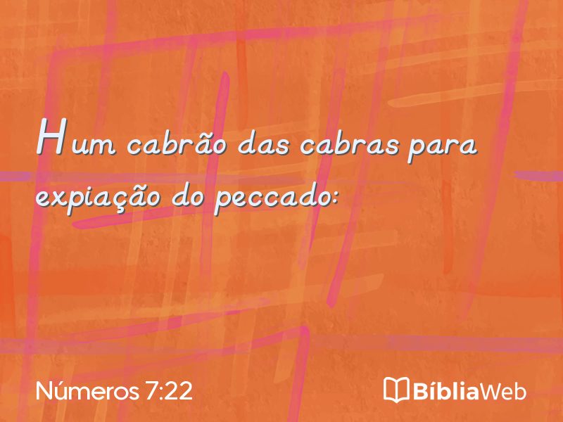 Números 7:22 em imagem para compartilhar