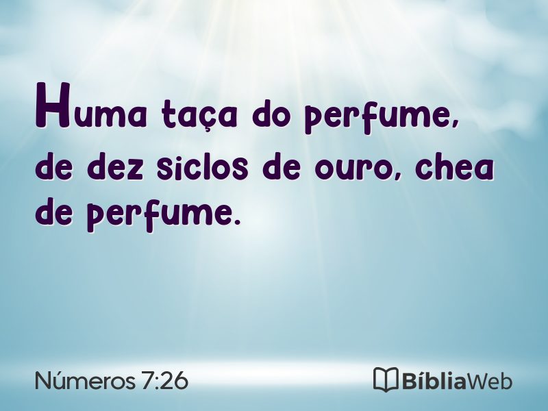 Números 7:26 em imagem para compartilhar