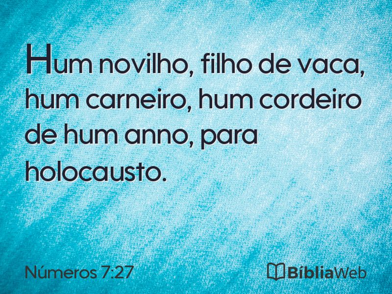 Números 7:27 em imagem para compartilhar