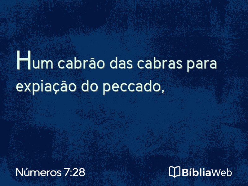 Números 7:28 em imagem para compartilhar